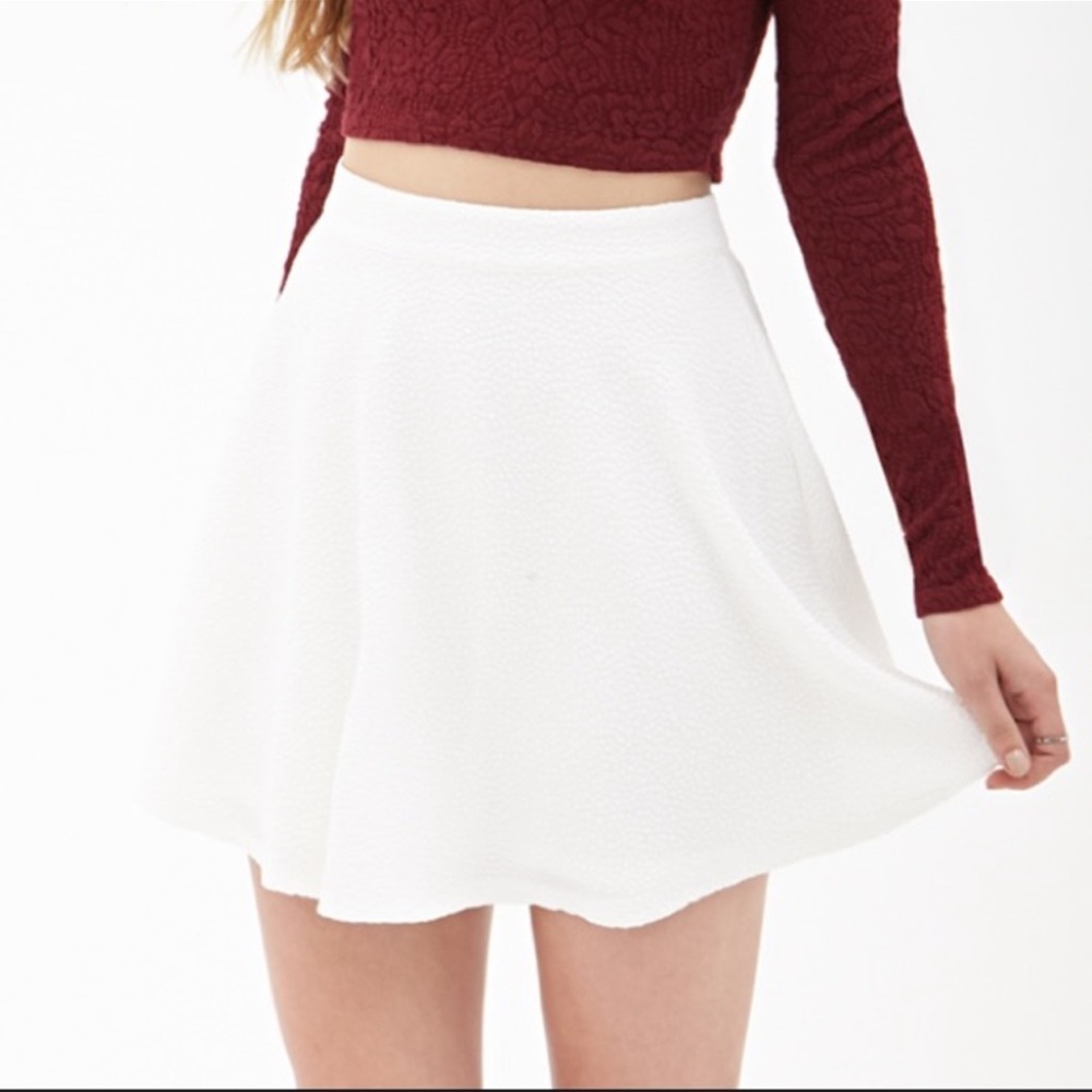 White Skater Mini Skirt